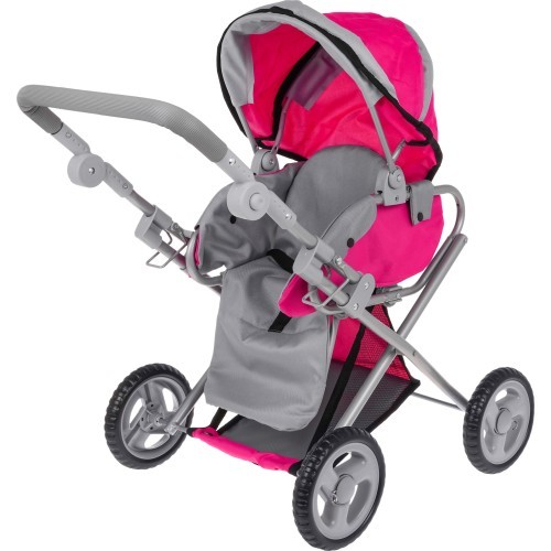 2-in-1 Pink Stroller