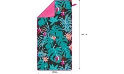 Microfibre Towel Nils Camp NCR14 Leaves, 160x80cm