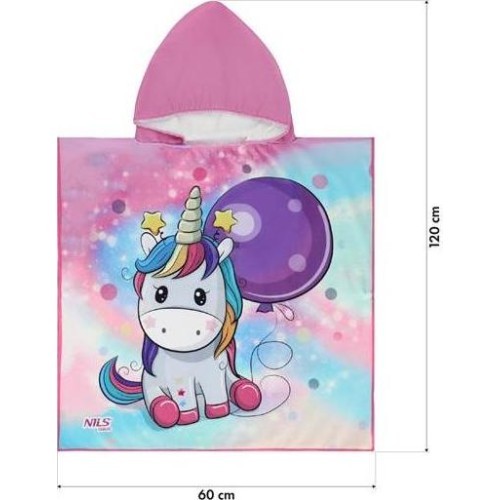 Полотенце-пончо NAR20 Unicorn NILS Aqua