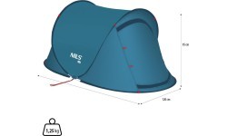 Самораскладывающаяся кемпинговая палатка NC3743 New Color NILS Camp