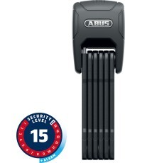 Spyna ABUS BORDO GRANIT™ 6500KA // su signalizacija, sulankstoma, 90 cm (juoda)