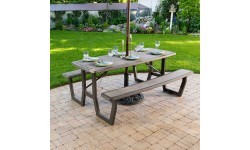 Picnic Table Lifetime Rough-Cut, Foldble
