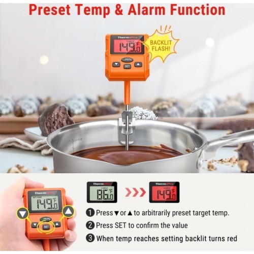 Цифровой термометр для масла и конфет с зондом ThermoPro TP511