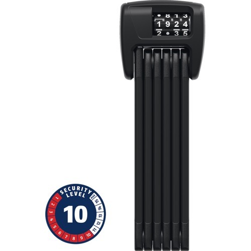 Lock ABUS BORDO™ Combo 6000C/90 LED Black SH // folding, with LED light, 90 cm (black)