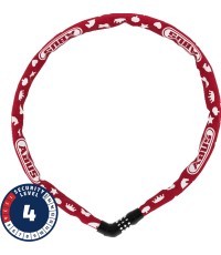 ABUS Steel-O-Chain™ 4804C/75 Red Symbols bike lock, chain, 75 cm (red)
