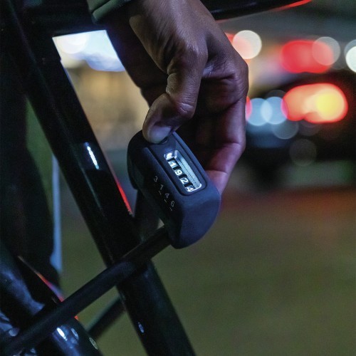 Замок ABUS BORDO™ Combo 6000C/90 LED Black SH // складной, со светодиодной подсветкой, 90 см (чёрный)