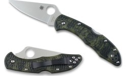 Sulankstomas peilis Spyderco C11ZFPGR Delica 4 Zome, žalias