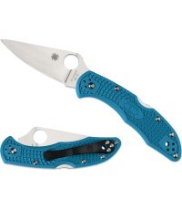 Sulankstomas peilis Spyderco C11FPBL Delica 4, Flat Ground, mėlynas
