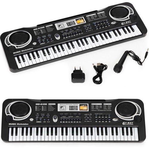 Keyboard piano for kids with microphone + power supply