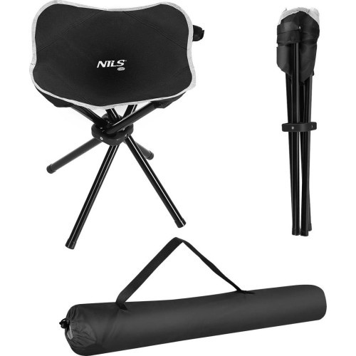 NC3010 BLACK CAMPING STOOL NILS CAMP