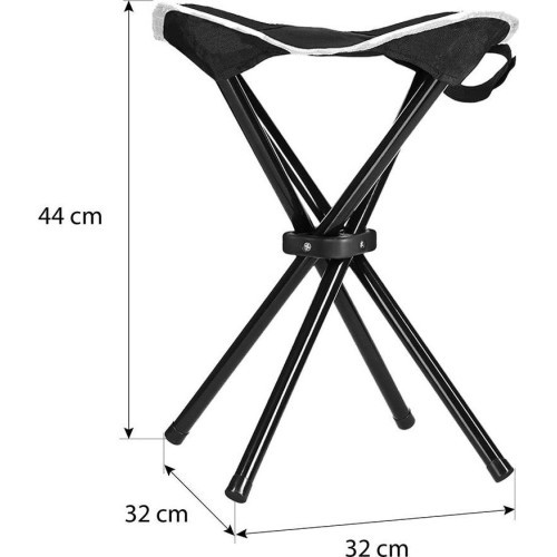 NC3010 BLACK CAMPING STOOL NILS CAMP