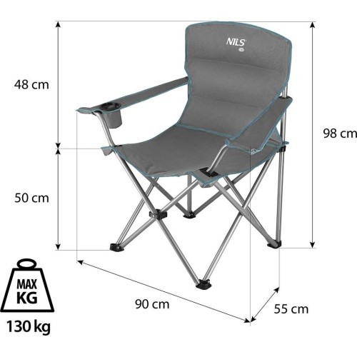 NC3079 GRAY-GREEN CAMPING CHAIR NILS CAMP