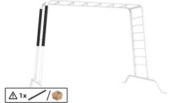 PlayBase – šoninio rėmo suvirinta gimnastikos sija, vyras-moteris