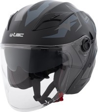 Открытый шлем W-TEC Barcela Vermella - Black and grey