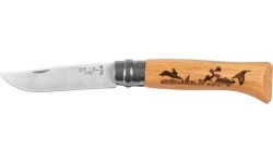 Opinel peilis No.8 Inox, ąžuolinis, Animal serija – kiškis