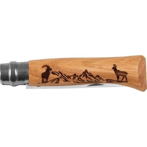 Нож Opinel 8 inox дуб серия Animal - серна