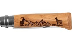 Opinel knife 8 inox oak Animal series - chamois