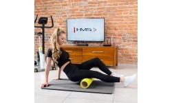 Fitneso kilimėlis HMS Premium MFK07 šviesiai pilkai juodas, 120 x 60 cm, EVA, 15 mm