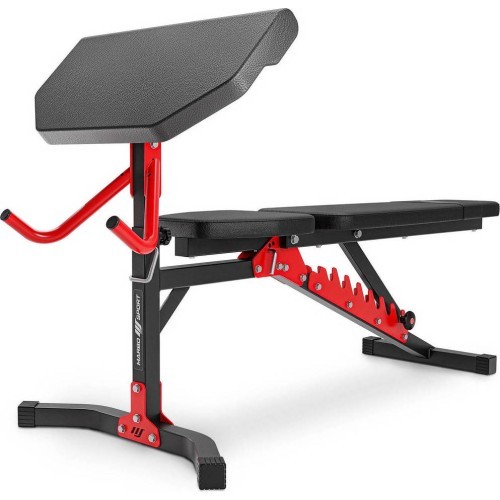 Rinkinys MH1_68KG_KIER | reguliuojamas suolas + kojų spaudimo įtaisas + bicepsų atrama + 42 kg rankenų ir svorių komplektas - Ma