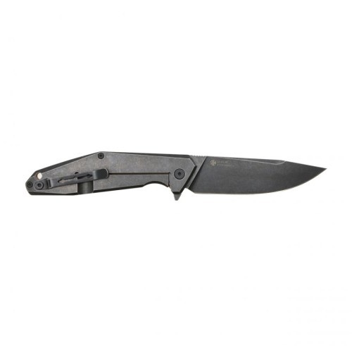 Ruike D191-W brown and black folding knife