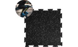 Прочный напольный коврик inSPORTline Puzeko 50 x 50 x 1 см - Black and grey