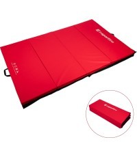 Folding Gymnastics Mat inSPORTline Quad fold 200 x 120 x 5 cm - Red