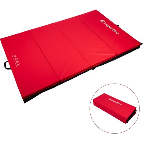 Складной гимнастический мат inSPORTline Quad fold 200 x 120 x 5 cm - Красный