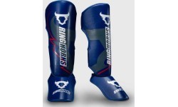 Ringhorns Charger by Venum Shin Guards - Navy Blue/Red