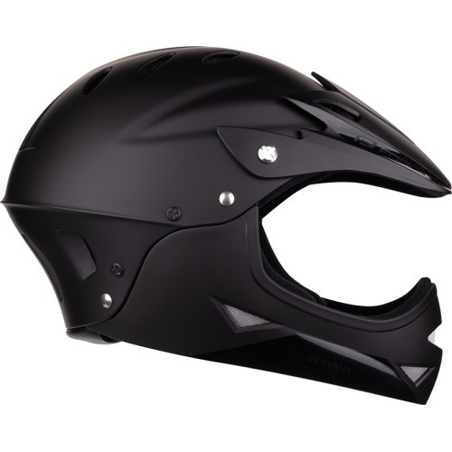 Vaikiškas šalmas FORCE DOWNHILL Junior // dydis S-M (54-58 cm) (juoda)