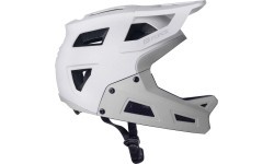 Šalmas FORCE Drop Downhill // dydis: XS - S (51-54 cm) (balta/pilka)