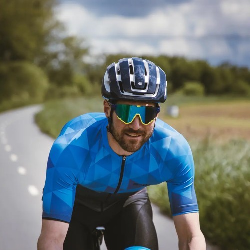 FORCE Neo helmet, size S-M (55-59 cm), blue/white