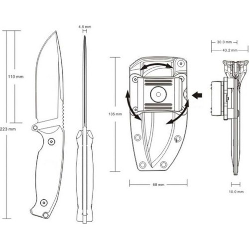 Нож Ruike Jager F118, оливковый