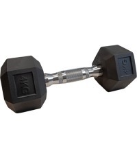 Šešiakampis hantelis inSPORTline Hexsteel 4 kg