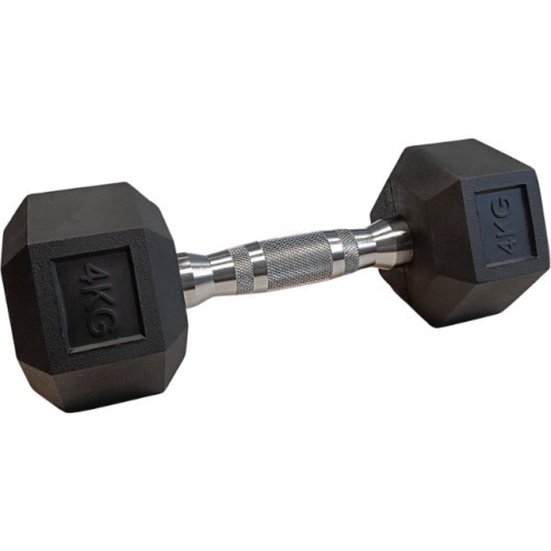 Šešiakampis hantelis inSPORTline Hexsteel 4 kg
