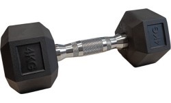 Šešiakampis hantelis inSPORTline Hexsteel 4 kg
