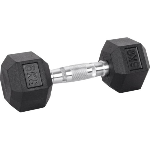 Šešiakampis hantelis inSPORTline Hexsteel 6 kg