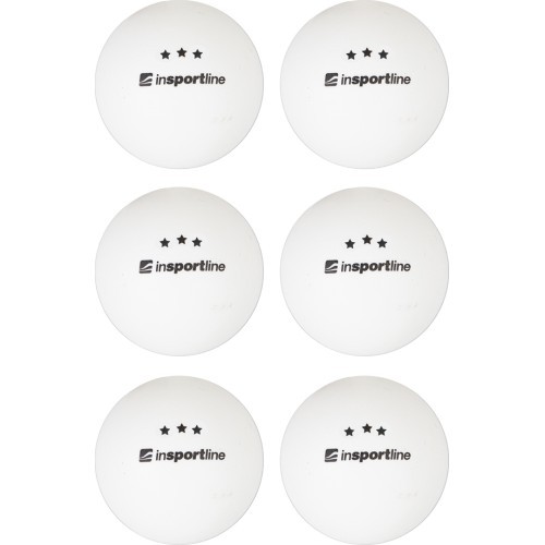 Table Tennis Balls inSPORTline Elisenda S3 – 6 Pcs. - White