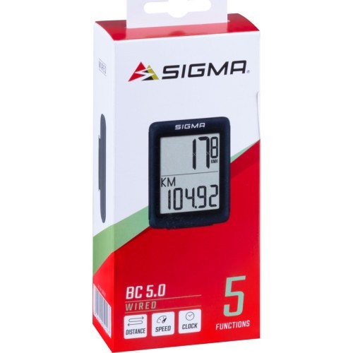 Велокомпьютер Sigma BC 5.0 проводной, 5 функций