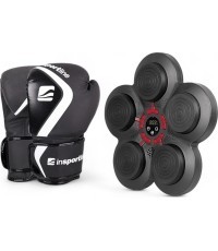 Elektroninis sieninis bokso taikinys inSPORTline Smartpunch + bokso pirštinės inSPORTline Shormag - Juoda