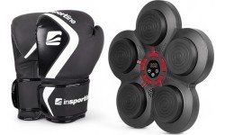 Elektroninis sieninis bokso taikinys inSPORTline Smartpunch + bokso pirštinės inSPORTline Shormag - Juoda