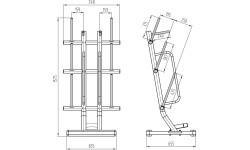STR40 WEIGHT AND BARBELL TRAINING PUMP RACK COMMERCIAL HMS