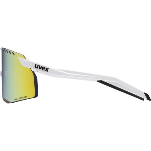 Uvex Pace Stage CV Glasses, white matt / mirror gold