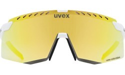 Uvex Pace Stage CV Glasses, white matt / mirror gold