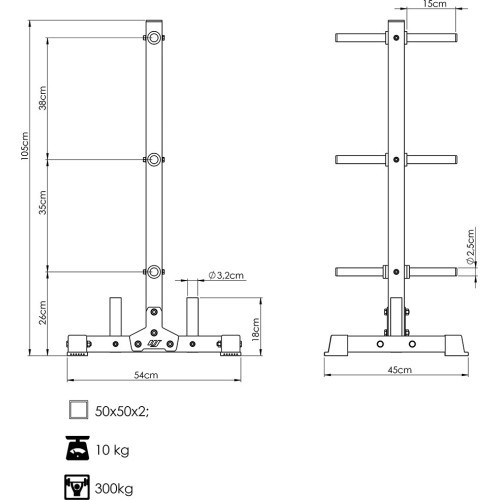Svarmenų stovas Marbo Sport MS-S103 2.0
