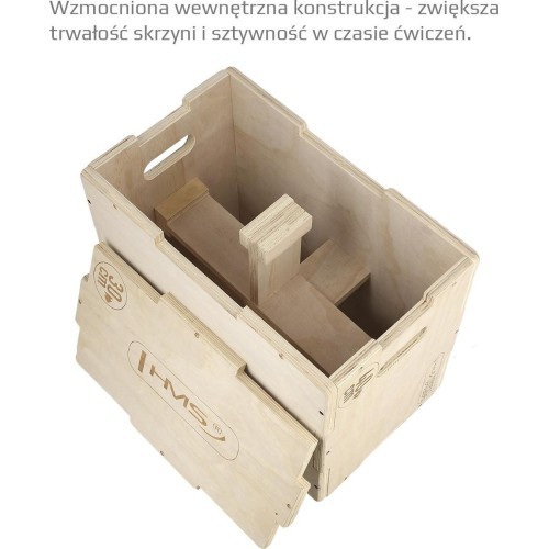 Pliometrinė dėžė DSC04 50x40x30 cm HMS