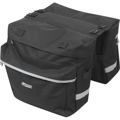 FORCE Double 2x10l bicycle carrier bag (black)