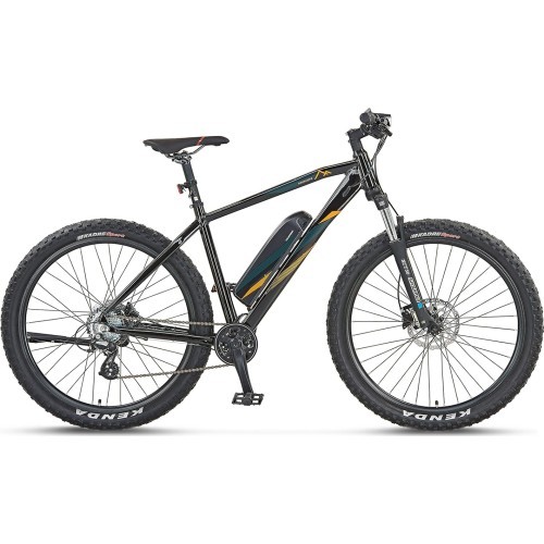 Электровелосипед Prophete Graveler EM.100 E-MTB 27,5" // 8 скоростей, размер 19" (48 см) (чёрный)