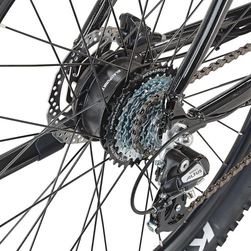 Электровелосипед Prophete Graveler EM.100 E-MTB 27,5" // 8 скоростей, размер 19" (48 см) (чёрный)