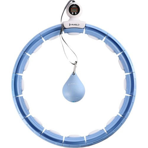 SET HULA HOOP MAGNETIC BLUE HHM15 WITH WEIGHT + COUNTER HMS + WAIST SUPPORT BR163 RED