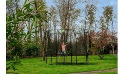EXIT Silhouette trampoline 244x366cm - black Outdoor Rectangular Coil spring Above ground trampoline
